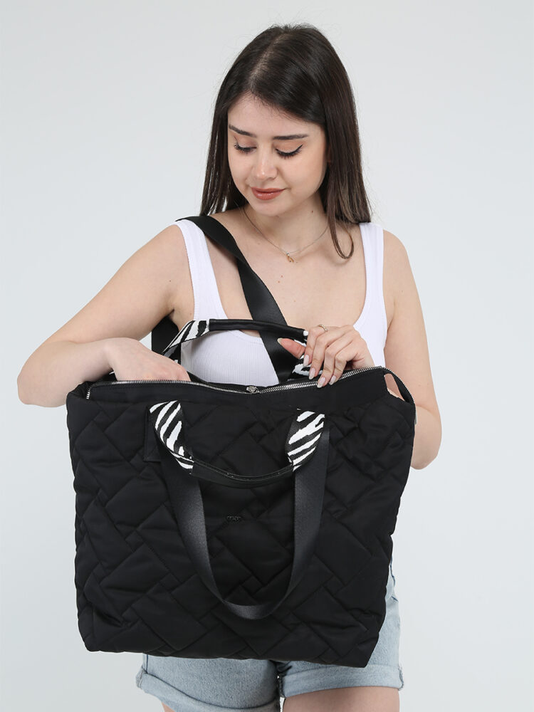 Bondit Siyah Omuz Çantası